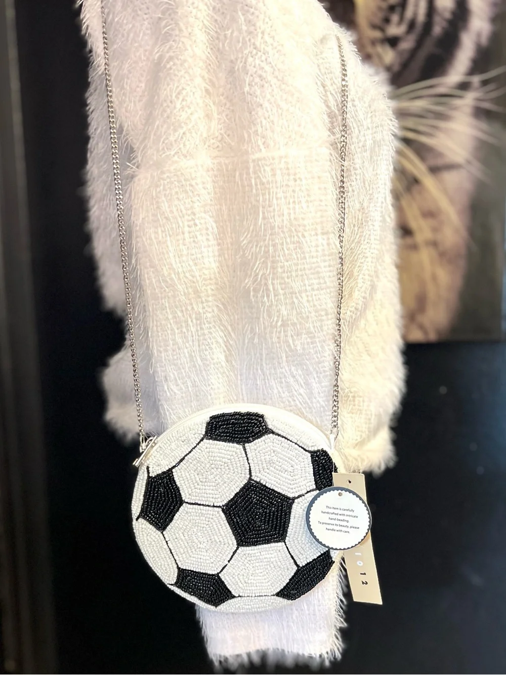 ⚽️Studio 12 Hand-Beaded Soccer Ball Crossbody Bag-NWT⚽️
